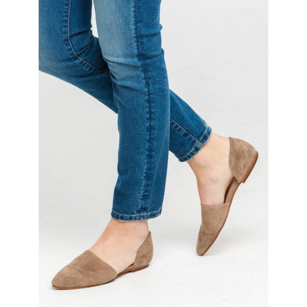 Able Suede D'Orsay Leather Flats fit like an 11